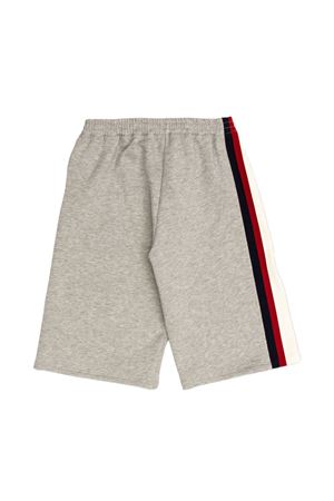 Light grey felted cotton jersey shorts GUCCI KIDS | 805454XJGX51183